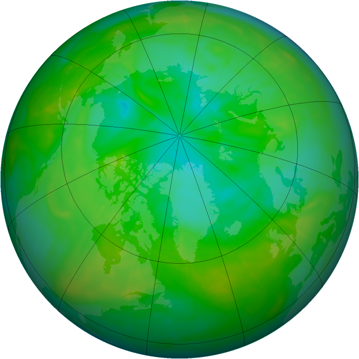 Arctic ozone map for 19 July 2009